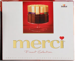 Bombones Merci 250 Grs para sus cestas de Navidad.